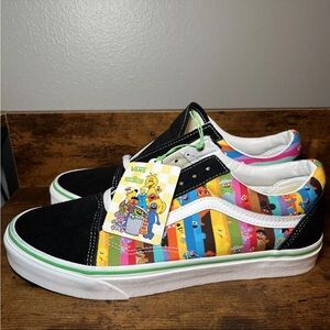 Vans x Sesame Street Old Skool Black Multi Sneakers Mens Size 6.5 / Womens 8 New